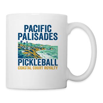 Naples Florida Skyline With Pickleball Theme - Mug - white - Right