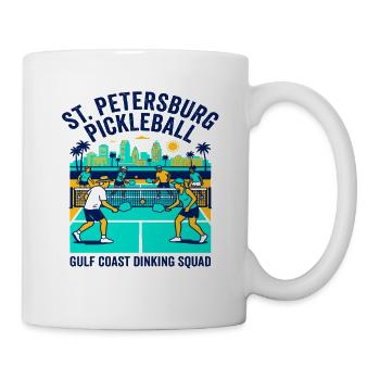 Naples Florida Skyline With Pickleball Theme - Mug - white - Right