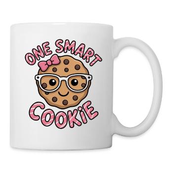 Un Cookie Intelligent - Cookie Intelligent avec des Lunettes - Mug blanc - blanc - Droite