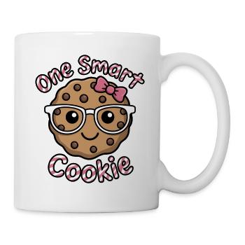 Un Cookie Intelligent - Cookie Intelligent avec des Lunettes - Mug blanc - blanc - Droite
