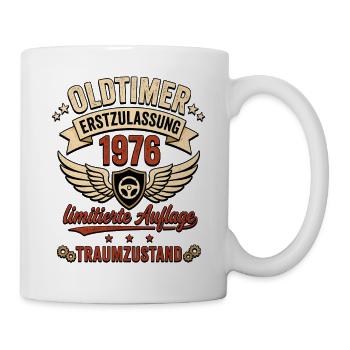 Oldtimer 1976 Limitierte Auflage 50 Jahre  - Tasse - Weiß - Rechts