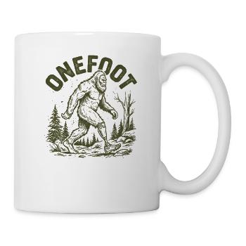 amputé drôle à une jambe, grand à une jambe - Mug blanc - blanc - Droite