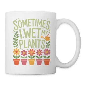 Zimmerpflanzen Sprüche Lustiges Blumen Geschenk - Tasse - Weiß - Rechts