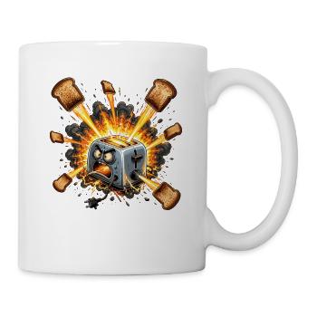 Explosion du pain grille-pain en colère - Mug blanc - blanc - Droite
