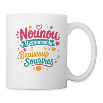 Nounou Joyeuse et Sourires Radieux - Mug blanc - blanc - Droite