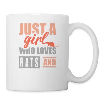 Einfach ein Mädchen, das Ratten und Tanzen liebt - Tasse - Weiß - Rechts