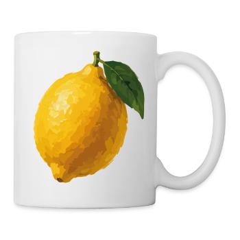 Citron dans des nuances de jaune - Mug blanc - blanc - Droite