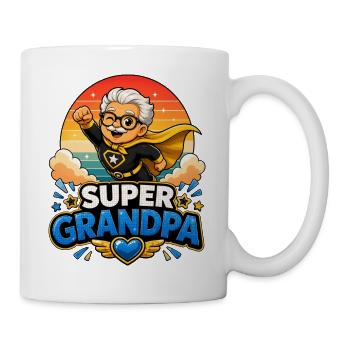 Super Grandpa Superhero Grandpa - Funny Comic Hero - Mug - white - Right