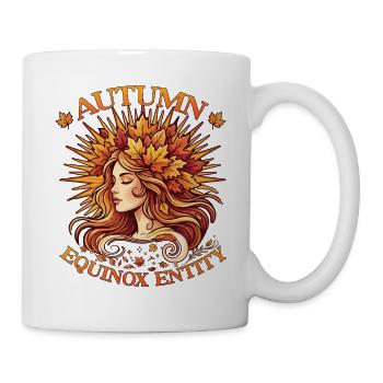 Mabon-Rad des Jahres Heidnische Herbst-Tagundnachtgleiche - Tasse - Weiß - Rechts