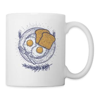 Petit-déjeuner Brunch drôle Café Pancake Nourriture Au bacon - Mug blanc - blanc - Droite