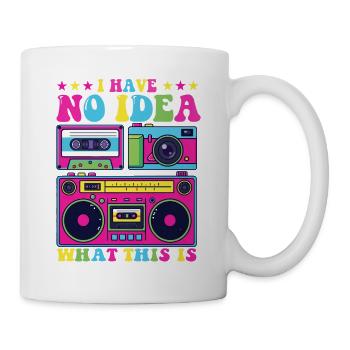 Aucune idée de ce que c’est, de l’humour de fête des années 80 - Mug blanc - blanc - Droite
