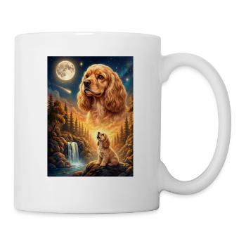 Howling to the Moon Meme Animal Dog Cocker Spaniel - Mug - white - Right