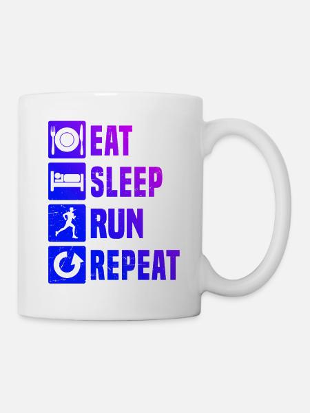 Geschenkidee für einen Running mit Running - Tasse - Weiß