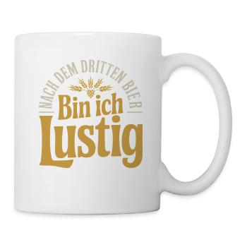 Bier Nach Dem Dritten Bier Lustig JGA Party Malle - Tasse - Weiß - Rechts