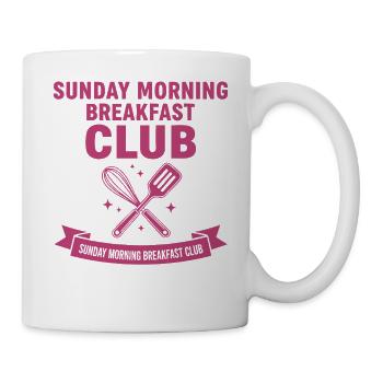 Frühstück Sonntagmorgen Frühstücksclub-Brunch - Tasse - Weiß - Rechts