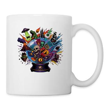 Kosmische Orakel-Sphäre - Tasse - Weiß - Rechts