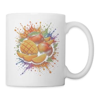 Mangue Tropicale Multicolore Splash Art - Mug blanc - blanc - Droite