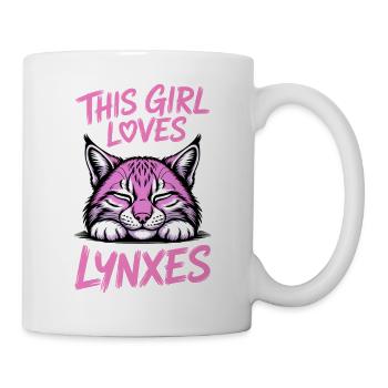 Lynx Dictions Lynx Fille Drôle de Lynx Cadeau de Lynx - Mug blanc - blanc - Droite