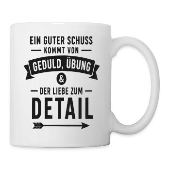 Geduld Übung Liebe zum Detail - Tasse - Weiß - Rechts
