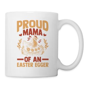 Poule Maman Coq Troupeau de volaille Éleveur de volailles - Mug blanc - blanc - Droite