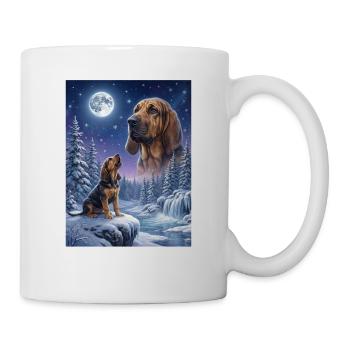 Hurlant vers la Lune Mème Chien Sanglier - Mug blanc - blanc - Droite