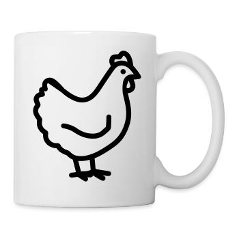 poulet - Mug blanc - blanc - Droite