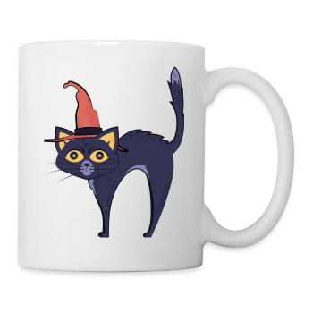 Midnight Witch Cat - Mug - white - Right