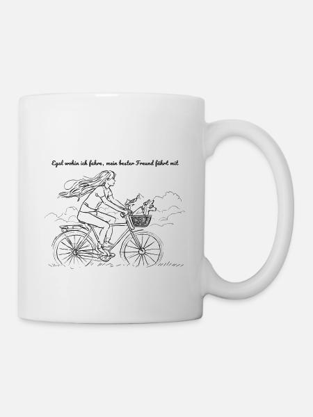 Fahrradträume im Wind - Tasse - Weiß
