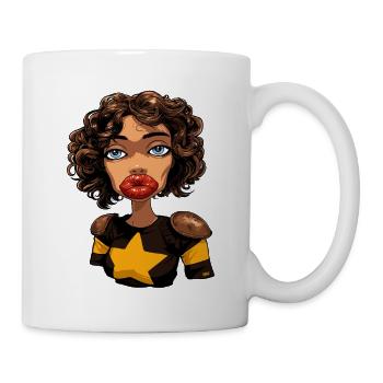 Star Hero Woman Dessin animé Pop Art - Mug blanc - blanc - Droite