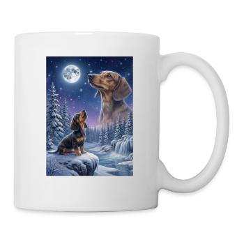 Howling to the Moon Meme Dog Dachshund - Mug - white - Right