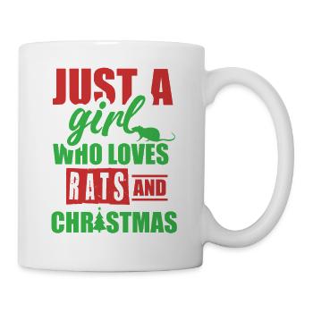 Juste une fille qui adore les rats et les Li de Noël - Mug blanc - blanc - Droite