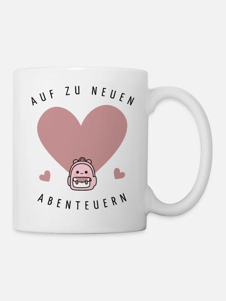 Zu neuen Abenteuern | Einschulung - Tasse - Weiß