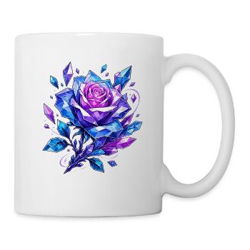 Bleu Rose Couronne - Mug blanc - blanc - Droite