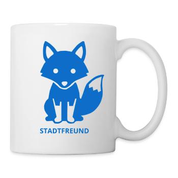 Minimalistisches Stadtfreund Design - Tasse - Weiß - Rechts