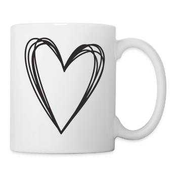 Cœur – Symbole d’amour et de connexion - Mug blanc - blanc - Droite