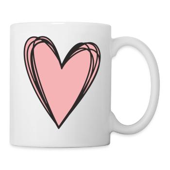 Cœur – Symbole d’amour et de connexion - Mug blanc - blanc - Droite