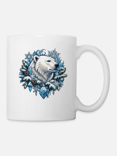 Polarbär im Eiszauber - Tasse - Weiß
