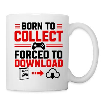 Né pour collectionner les jeux de geeks gamers - Mug blanc - blanc - Droite