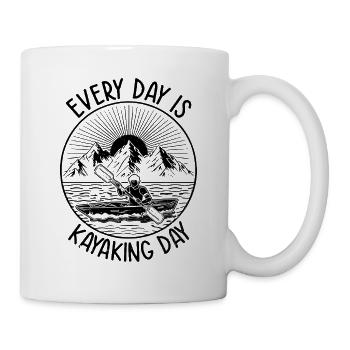 Chaque jour est le jour du kayak - Sports nautiques Kayak L - Mug blanc - blanc - Droite