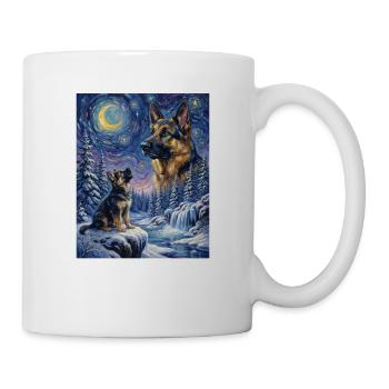 Howling to the Moon Dog German Shepherd - Mug - white - Right