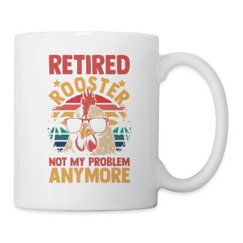 Agriculteur à la retraite Coq Retraité Volaille Poulet - Mug blanc - blanc - Droite