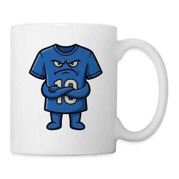 Grumpy Football Jersey Number Ten Art - Mug - white - Right