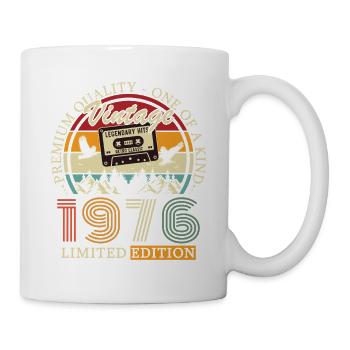 50 Ans 1976 Vintage Rétro Cadeau D'anniversaire - Mug blanc - blanc - Droite