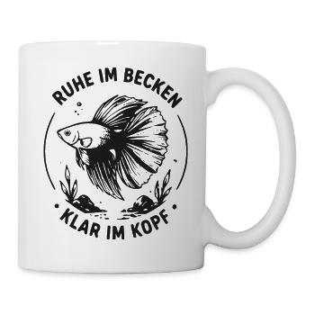 Ruhe im Becken Klar im Kopf - Tasse - Weiß - Rechts