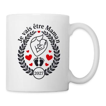 Je Vais Être Maman 2027 Mère Bébé - Mug blanc - blanc - Droite