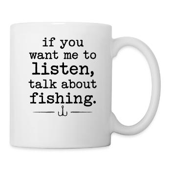 Un pêcheur qui dit de l’humour de pêche Idée cadeau de pêche - Mug blanc - blanc - Droite