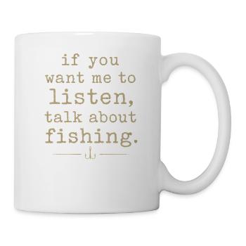Un pêcheur qui dit de l’humour de pêche Idée cadeau de pêche - Mug blanc - blanc - Droite