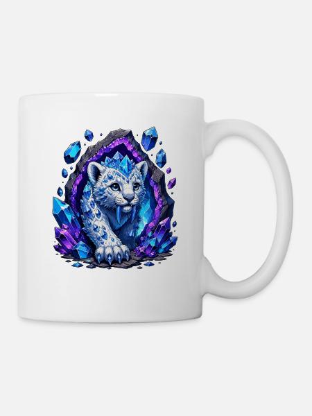 Eisleopard Kristallhöhle - Tasse - Weiß