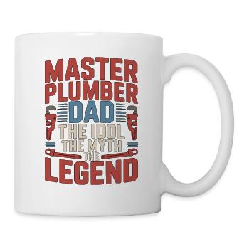 Master Plumber Dad The Idol The Licensed Plumber - Mug - white - Right