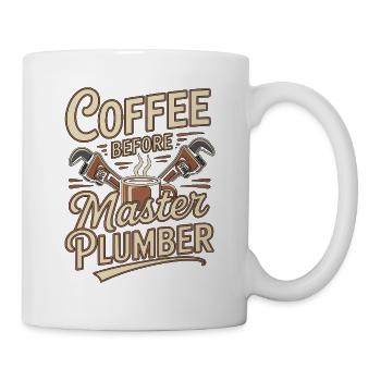 Maître Plombier Café Réparation de plomberie Coffee Lover - Mug blanc - blanc - Droite